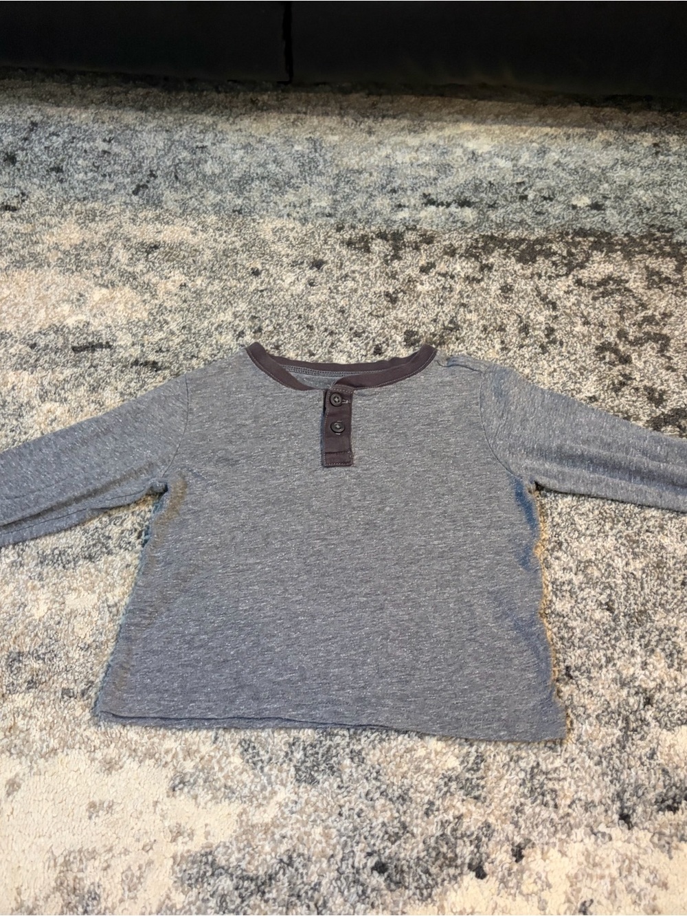 Kids Long-Sleeve Henley Shirt - Gray
